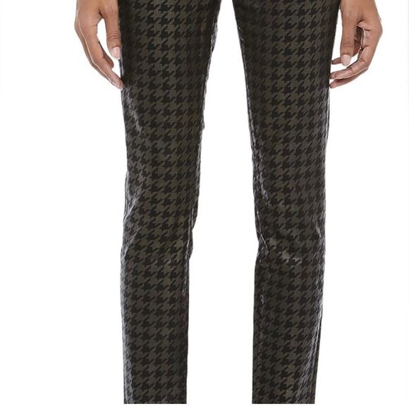 Current/Elliot Ankle Skinny Houndstooth Jeans coated in gold & black foil 26 - Picture 2 of 7